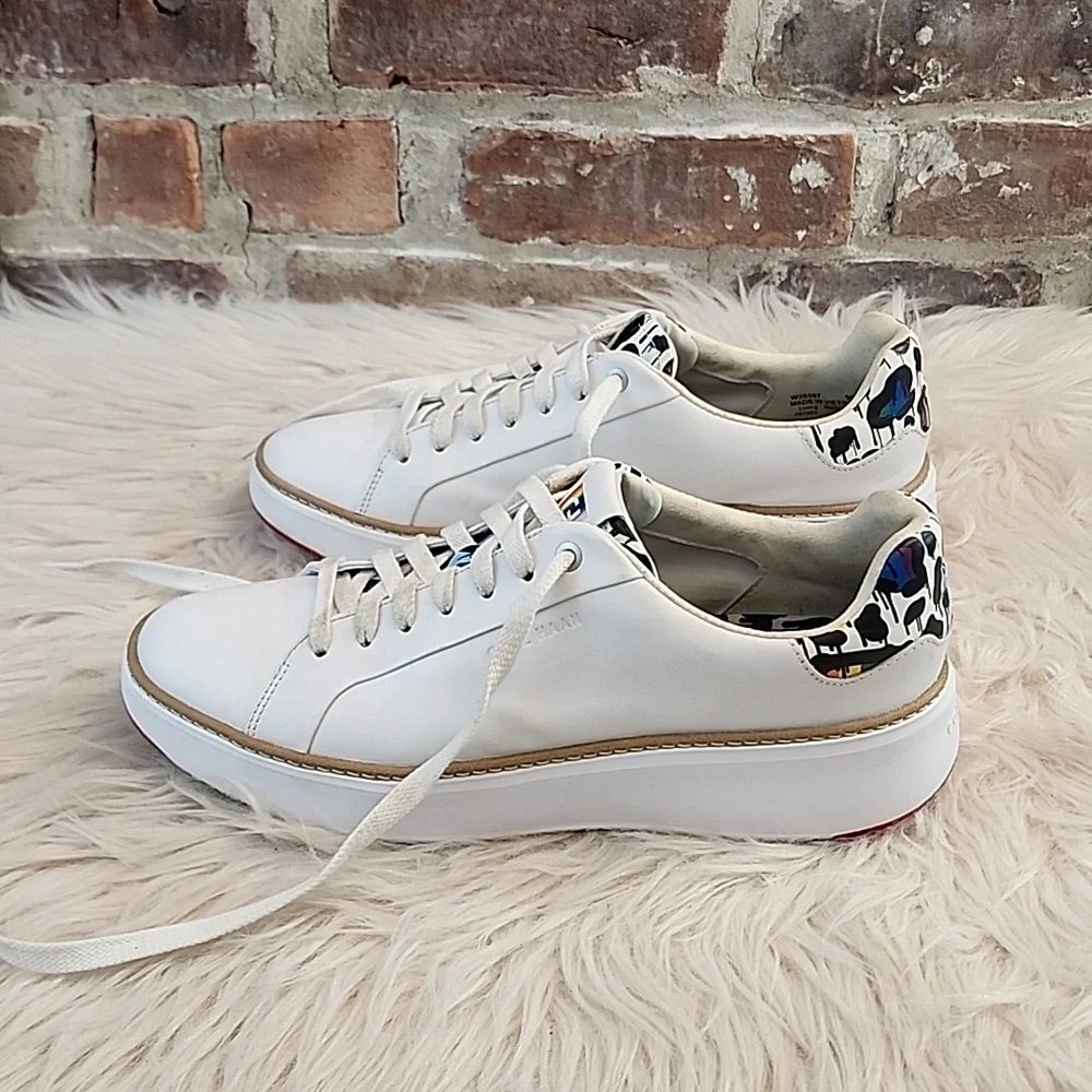 Cole Haan Women's GrandPro Topspin Sneakers White/Graffiti, Size 9B - Picture 6 of 17